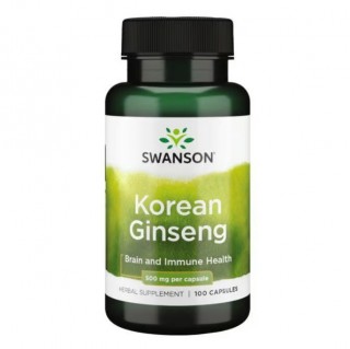 کپسول عصاره جینسینگ کره ای Swanson Korean Ginseng 500mg سوانسون (100 عددی)