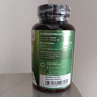 کپسول لاغری کاهش قند خون Weightworld Berberine 500mg (120 عددی)