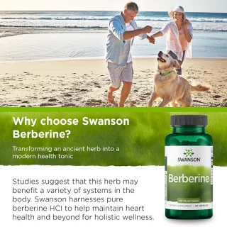 قرص کاهش قند خون Swanson Berberine Complex (60 عددی)