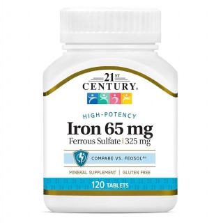 قرص آهن 21Century Iron 65mg قرن 21 (120 عددی)