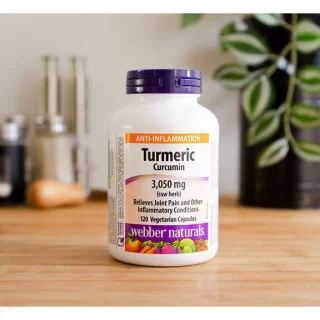 کپسول زردچوبه Webber Naturals Turmeric Curcumin 3050mg وبر نچرالز (120 عددی)