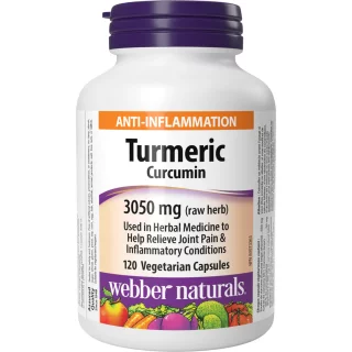 کپسول زردچوبه Webber Naturals Turmeric Curcumin 3050mg وبر نچرالز (120 عددی)