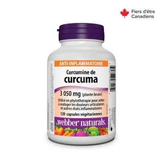 کپسول زردچوبه Webber Naturals Turmeric Curcumin 3050mg وبر نچرالز (120 عددی)