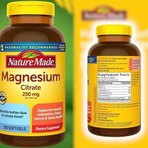 قرص منیزیم سیترات NatureMade Magnesium Citrate 250mg نیچرمید(180 عددی)