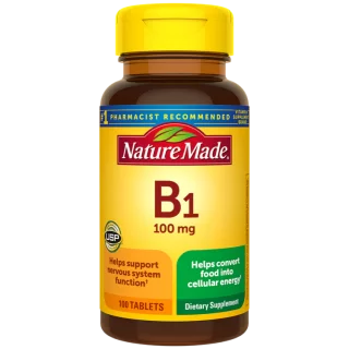 قرص ویتامین NatureMade Vitamin Thiamin B1 100mg نیچرمید (100 عددی)