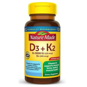 سافت ژل ویتامین NatureMade K2+D3 نیچرمید (60 عددی)