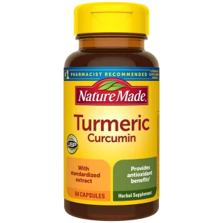 کپسول زردچوبه NatureMade Turmeric Curcumin 500mg نیچرمید(60 عددی)