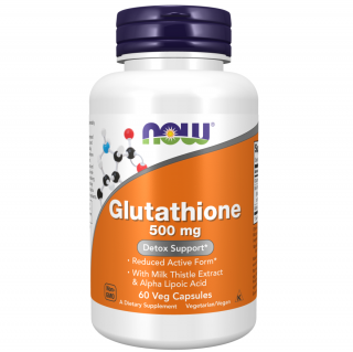 کپسول گلوتاتیون  روشن کننده پوست NOW Gluthatione 500mg (60 عددی)