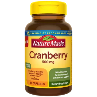 کپسول کنسانتره کرن بری NatureMade Cranberry 500Mg With Vitamin C نیچرمید (60 عددی)