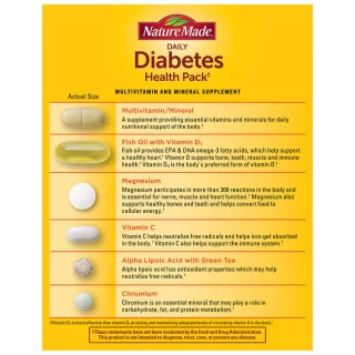 پودر سلامت دیابت NatureMade Diabetes Health Pack نیچرمید(60 پاکت)