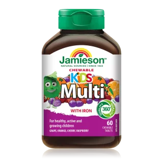 پاستیل مولتی ویتامین کودک Jamieson Multivitamin for Kids Chewables جیمیسون  (60 عددی)