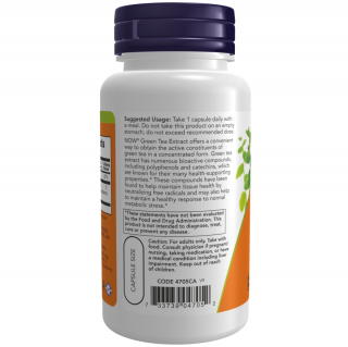 کپسول عصاره چای سبز NOW Green Tea Extract 400mg (100 عددی)