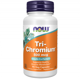 قرص کروم NOW Tri-Chromium 500mcg with Cinnamon (90 عددی)