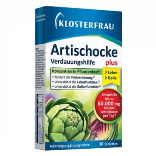 کپسول پاکسازی کبد آرتی شوک KLOSTERFRAU Artichoke plus 60.000mg (30 عددی)