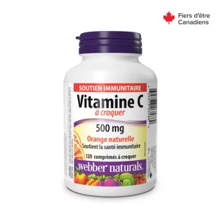 قرص جویدنی ویتامین Webber Naturals Chewable C 500mg وبر نچرالز (120 عددی)