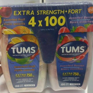 قرص جویدنی ضد اسید و سوزش معده تامز Tums Extra 750mg (100 عددی)