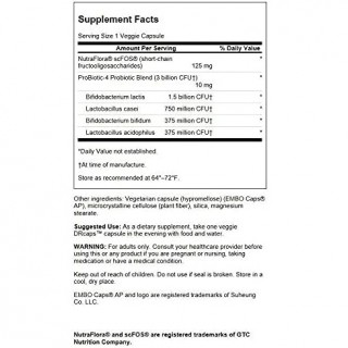 کپسول پروبیوتیک Swanson Probiotic-4 3 Billion Cfu سوانسون (60 عددی)