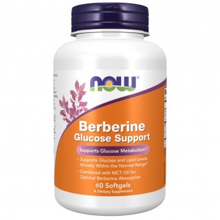 سافت ژل کاهش قند خون بربرین NOW Berberine 400mg With MCT Oil 700mg (60 عددی)