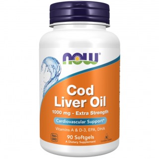 سافت ژل امگا 3 روغن کبد ماهی NOW Omega-3 Cod Liver Oil (90 عددی)