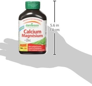 قرص کلسیم منیزیم زینک Jamieson Calcium Magnesium + Zincجیمیسون (200 عددی)