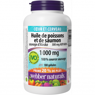 سافت ژل امگا آلاسکا سالامون وحشی Webber naturals Wild Alaskan Salmon & Fish Oil 1000mg وبر نچرالرز (180 عددی)