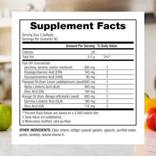 سافت ژل امگا Webber Naturals Triple Omega 3-6-9, 1200 mg وبر نچرالرز (180 عددی)
