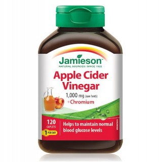 کپسول سرکه سیب Jamieson Apple Cider Vinegar & Chromium 1000mg (120 عددی)