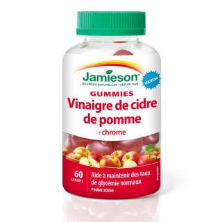 پاستیل طعم دار سرکه سیب و کروم Jamieson Apple Cider Vinegar & Chromium (60 عددی)