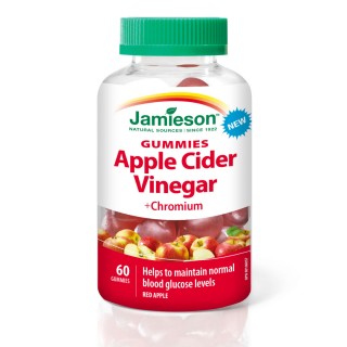 پاستیل طعم دار سرکه سیب و کروم Jamieson Apple Cider Vinegar & Chromium (60 عددی)