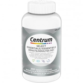 قرص مولتی ویتامین سنتروم بزرگسال بالای 50 سال Centrum Select Essentials (250 عددی)