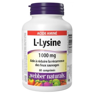 قرص ال-لیزین Webber Naturals L-Lysine 1000mg وبر نچرالرز (60 عددی)