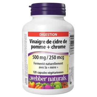 کپسول سرکه سیب Webber Naturals Apple Cider Vinegar & Chromium 1000mg وبر نچرالز (120 عددی)