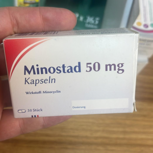 کپسول درمان جوش ماینوسایکلین مینوستاد Minocycline Minostad 50mg (30 عددی)