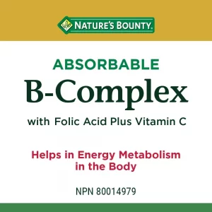 سافت ژل ب کمپلکس با ویتامین C نیچرز بونتی Nature Bounty B-Complex ( 100 عددی)