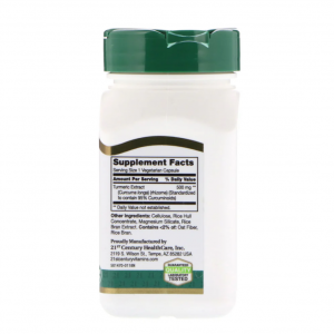 قرص زردچوبه Turmeric Curcumin 500mg (45 عددی)
