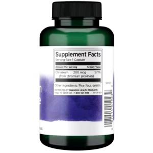 کپسول کروم پیکولینات Swanson Chromium Picolinate 200mcg سوانسون (100 عددی)