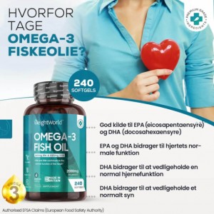 سافت ژل امگا WeightWorld Omega 3 Fish Oil (240 عددی)