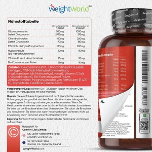 کپسول گلوکوزامین WeightWorld Glucosamine Chondroitin MSM (240 عددی)