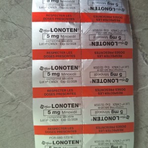 قرص ماینوکسیدیل Pfizer Lonoten Minoxidil 5mg فایزر (40 عددی)