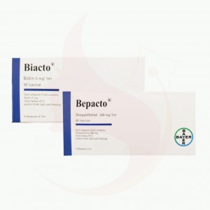 آمپول بیوتین (6 ویال) و بپانتن (6 ویال) Biacto & Bepacto بایر آلمان
