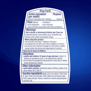قرص جویدنی ضد اسید و سوزش معده تامز Tums Ultra 1000mg (160 عددی)