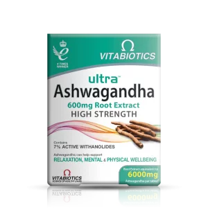 قرص عصاره آشواگاندا Vitabiotics Ultra Ashwagandha 6.000mg ویتابیوتیکس (30 عددی)