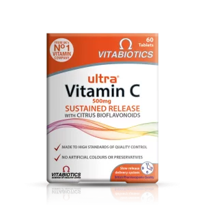 قرص آهسته رهش ویتامین Vitabiotics Ultra Vitamin C 500mg ویتابیوتیکس (60 عددی)