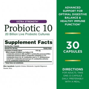 کپسول پروبیوتیک Nature's Bounty Probiotic 10, 20 Billion نیچرز بونتی (30 عددی)