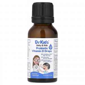 قطره پروبیوتیک کودک Baby & Kids, Probiotic 1.5 Billion With Vitamin D Drops (15 میل)