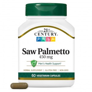 کپسول عصاره ساوپالمتو 21Century Saw Palmetto 450mg قرن 21 (60 عددی)