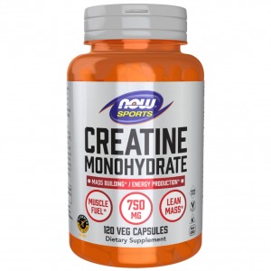 کپسول کراتین مونوهیدرات NOW Creatine Monohydrate 750mg (120 عددی)
