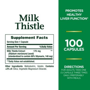 قرص خار مریم Milk Thistle 175mg نیچرز بونتی (100 عددی)