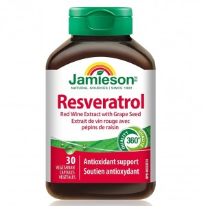 کپسول عصاره انگور رسوراترول Jamieson Resveratrol 50mg جیمیسون (30 عددی)