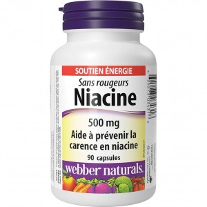 کپسول ویتامین نیاسین Webber Naturals Niacin B3 500mg وبر نچرالز (90 عددی)